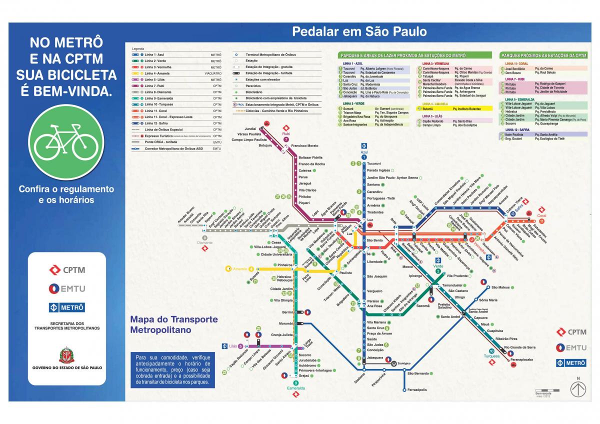 Bisiklet rehberi São Paulo haritası