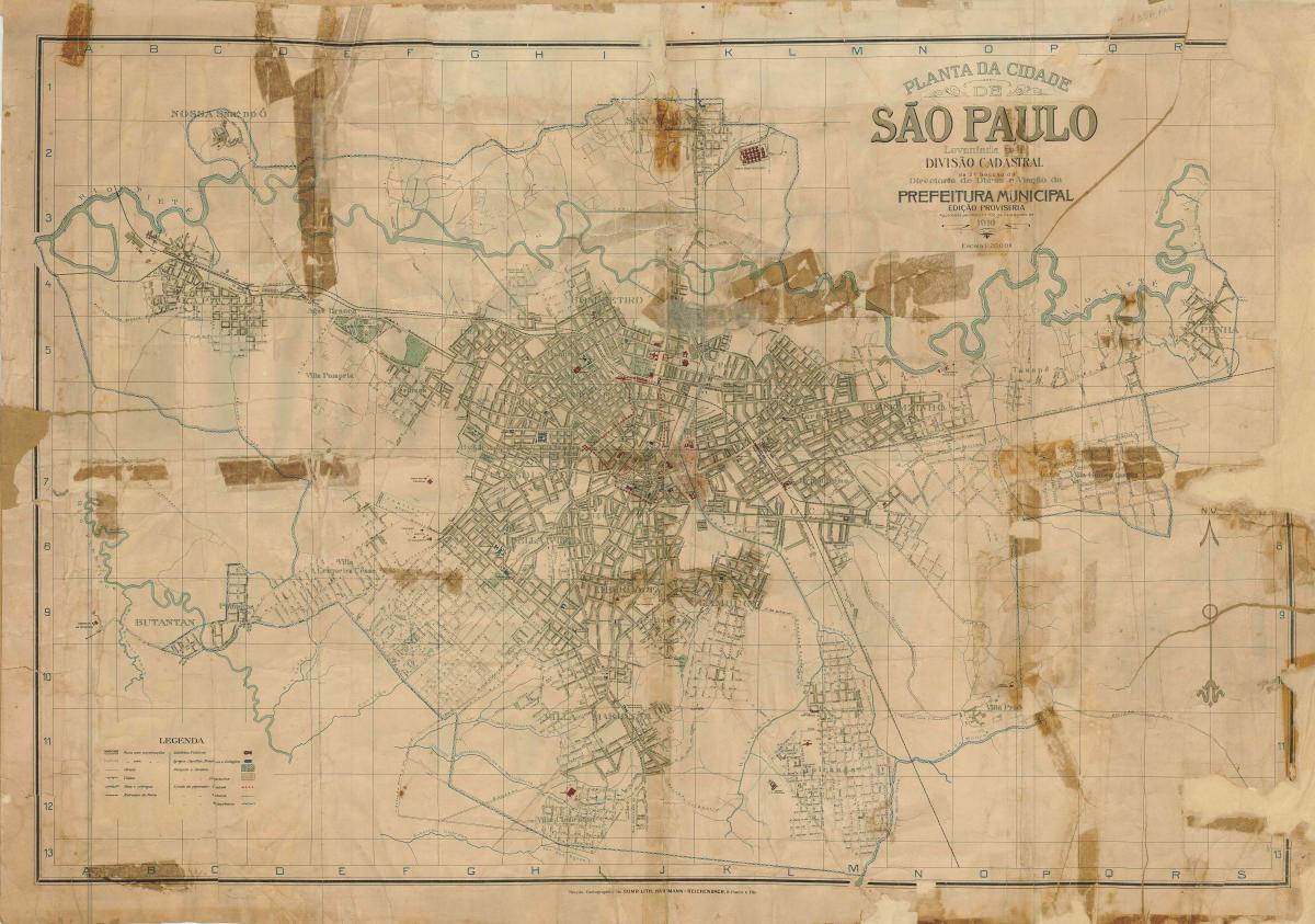 Eski São Paulo haritası - 1916