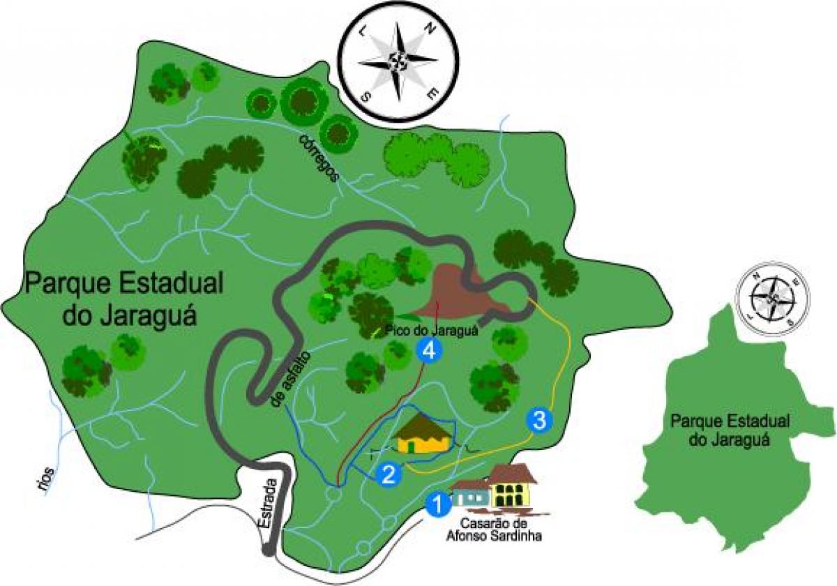 Jaraguá Park haritası