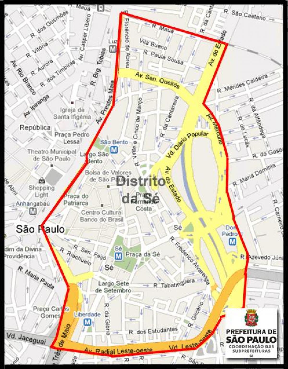 Sé haritası São Paulo