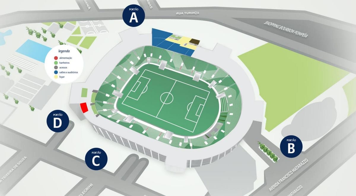 1 Allianz Parque haritası Düzey