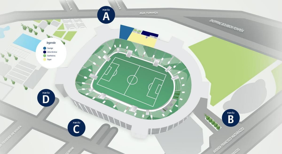 2 Allianz Parque haritası Düzey