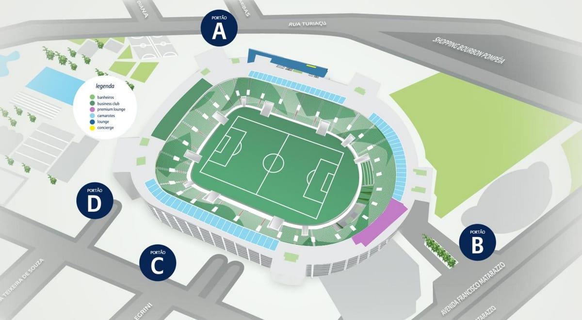 3 Allianz Parque haritası Düzey