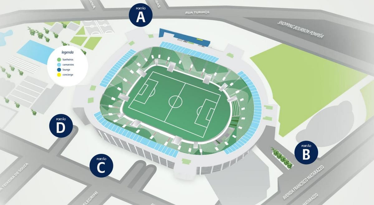 4 Allianz Parque haritası Düzey
