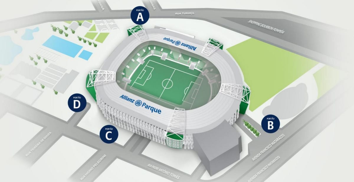 Allianz Parque haritası