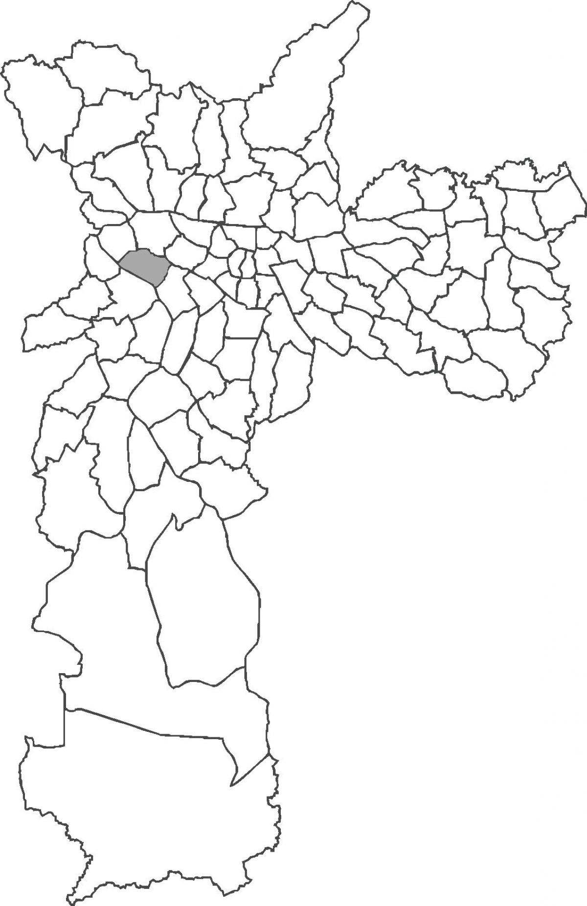Alto de Pinheiros bölgesinin haritası