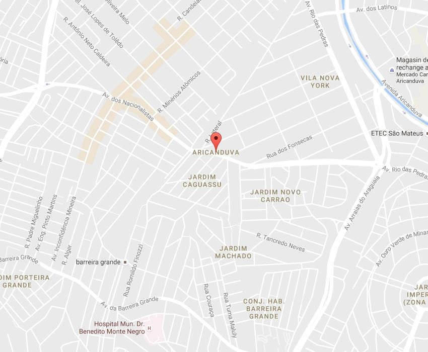Aricanduva, Sao Paulo haritası
