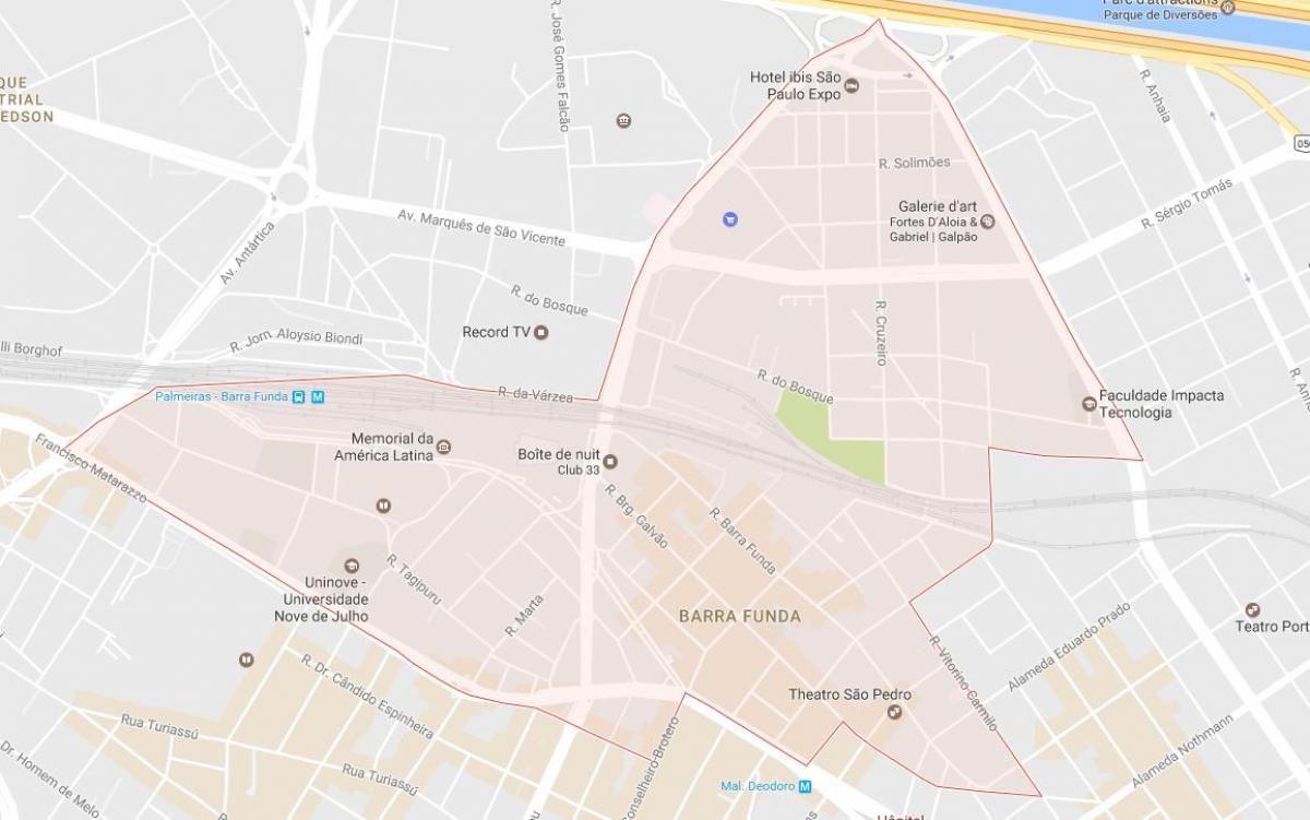 Barra Funda, São Paulo haritası