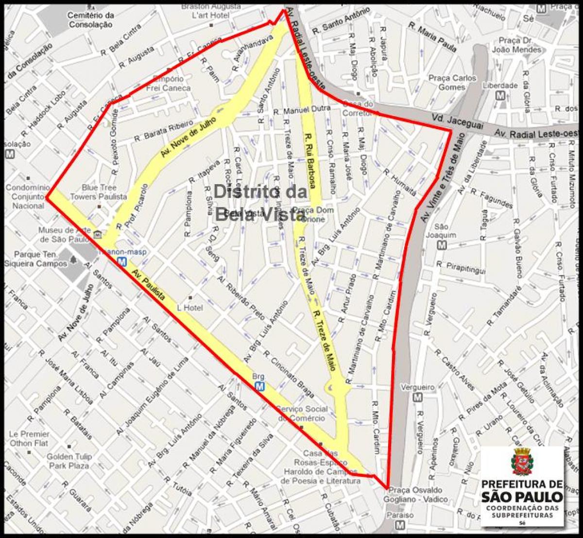 Bela Vista, São Paulo haritası