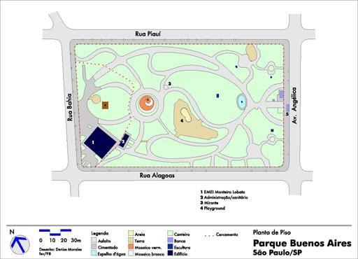 Buenos Aires haritası São Paulo park