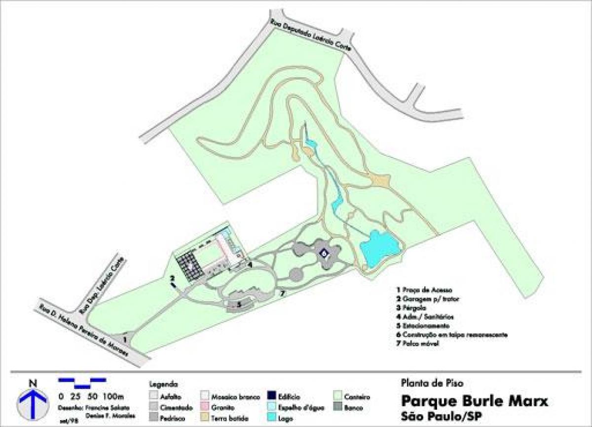 Burle Marx Parkı haritası