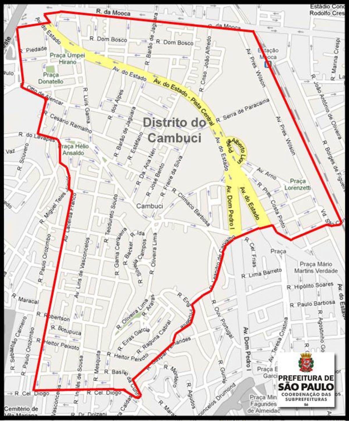 Cambuci São Paulo haritası