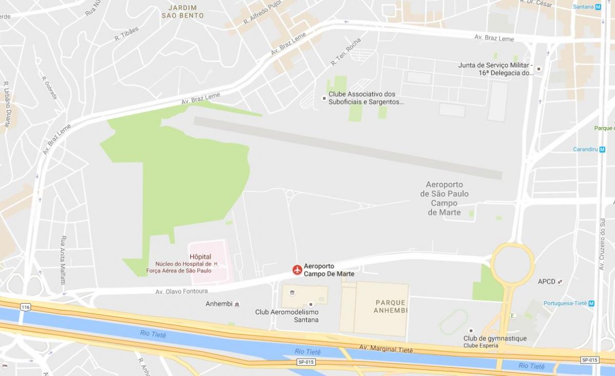 Campo de Marte airport haritası