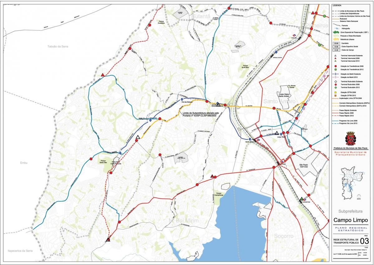 Campo Limpo São Paulo haritası - Toplu taşıma