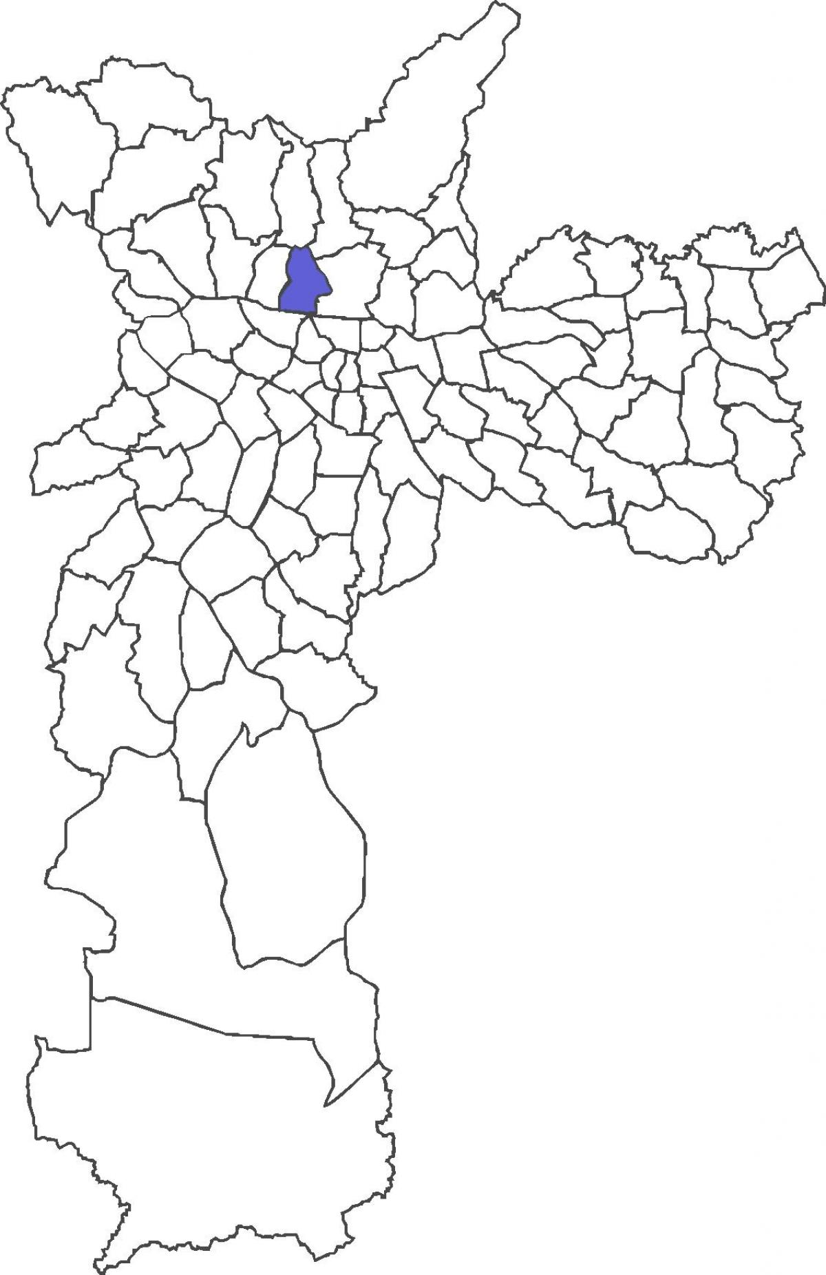 Casa Verde bölgesinin haritası