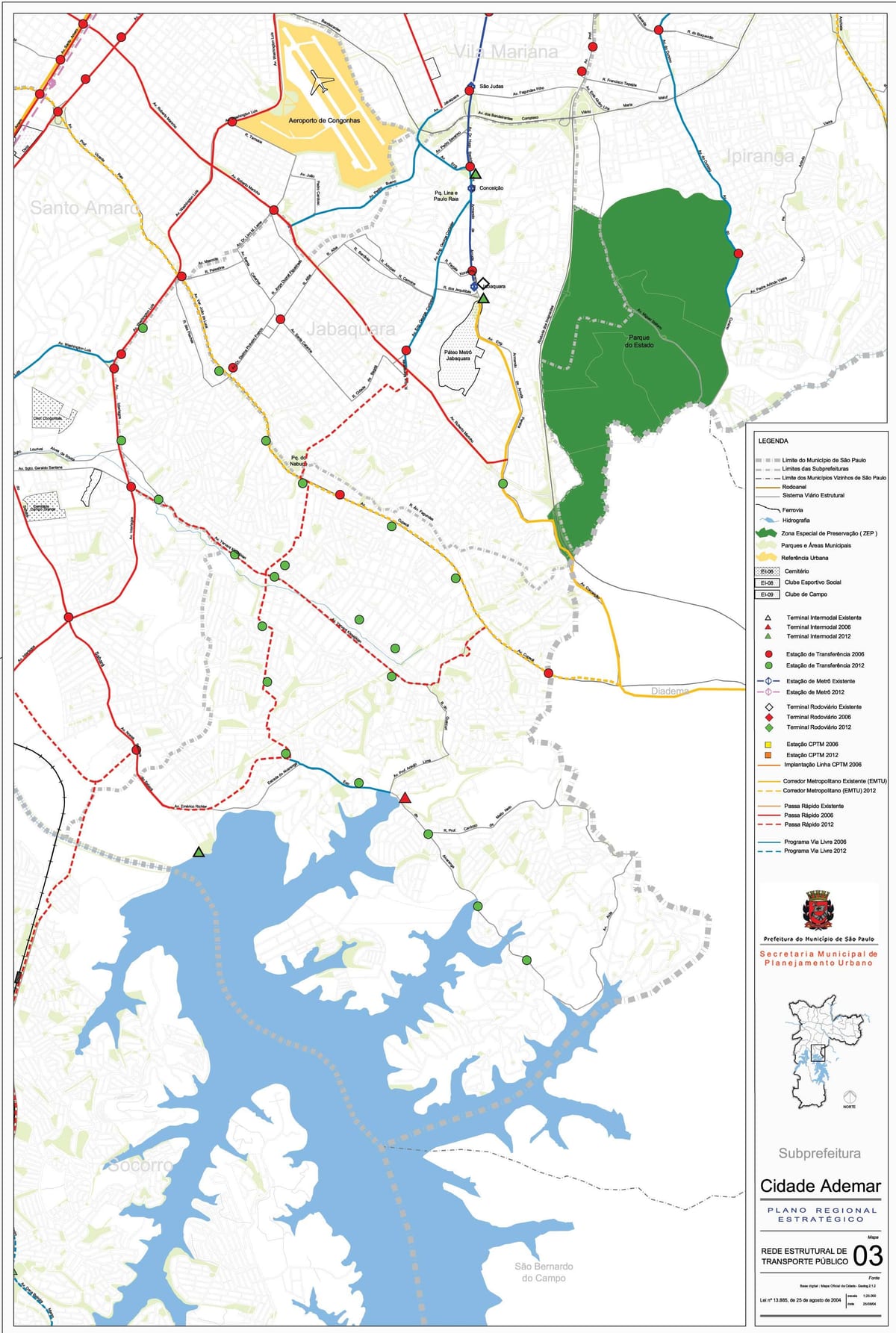 Cidade Ademar haritası São Paulo - Toplu taşıma