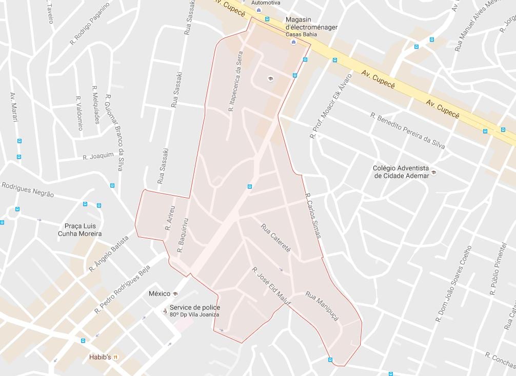 Cidade Ademar São Paulo haritası