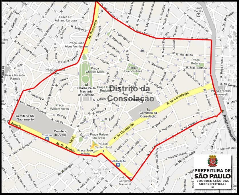 Consolação São Paulo haritası