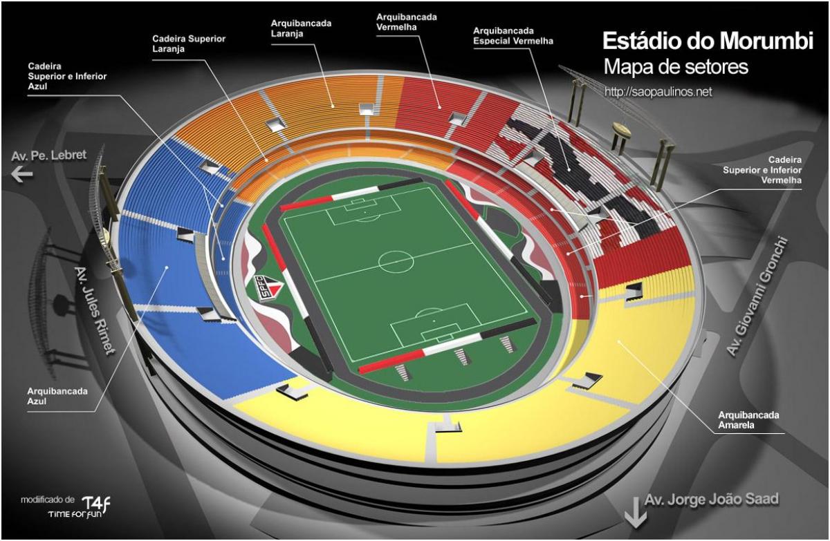 Cícero haritası-Pompeu de Toledo, Sao Paulo Stadyumu