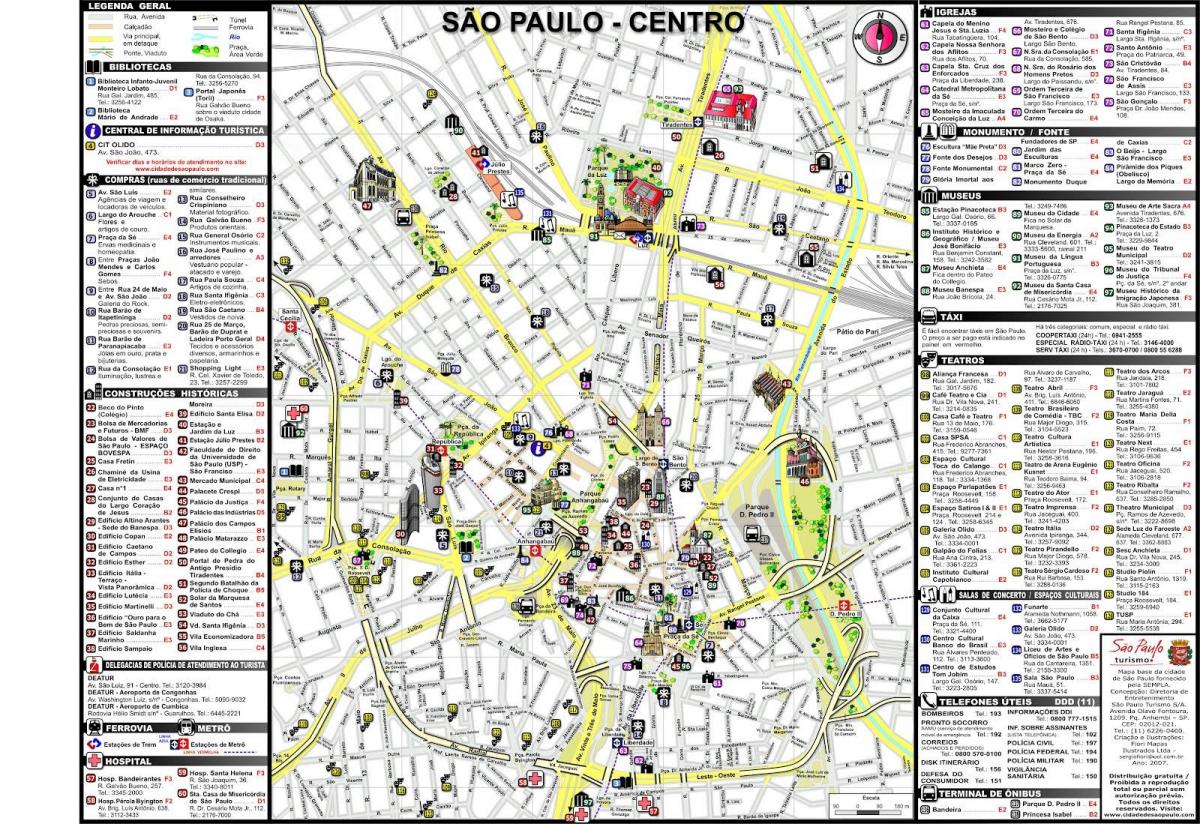 Downtown Sao Paulo haritası