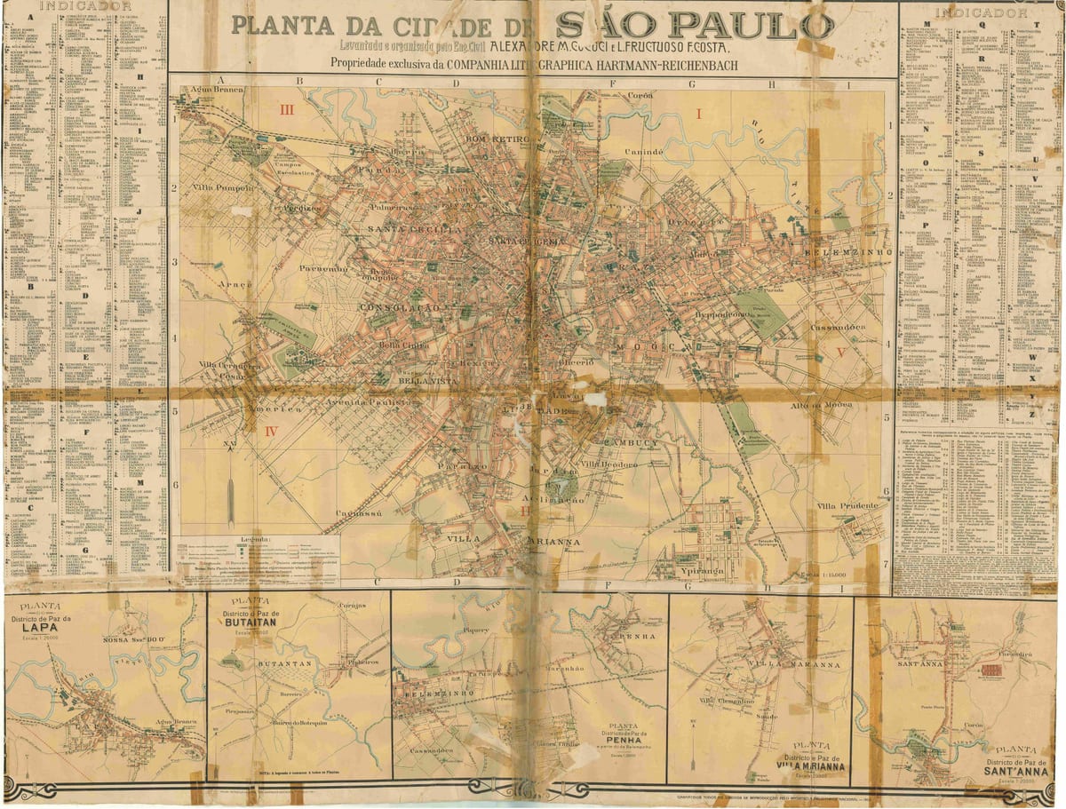 Eski São Paulo haritası - 1913