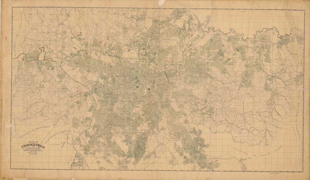 Eski São Paulo haritası - 1943