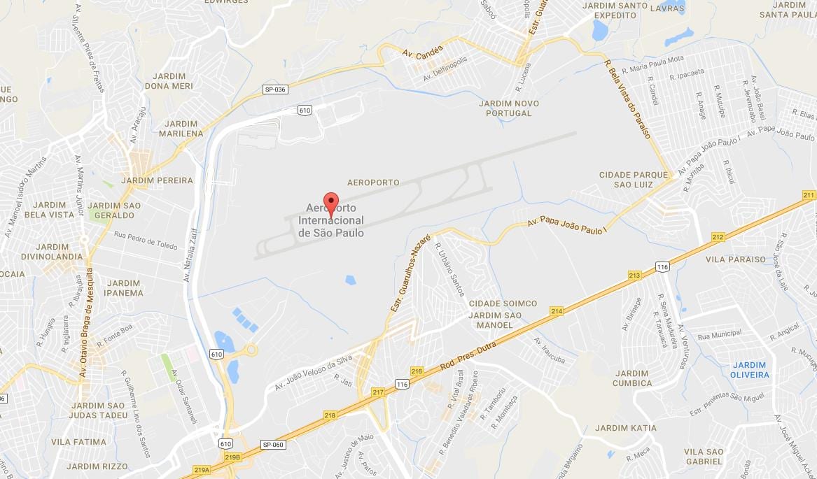 Guarulhos Havalimanı harita
