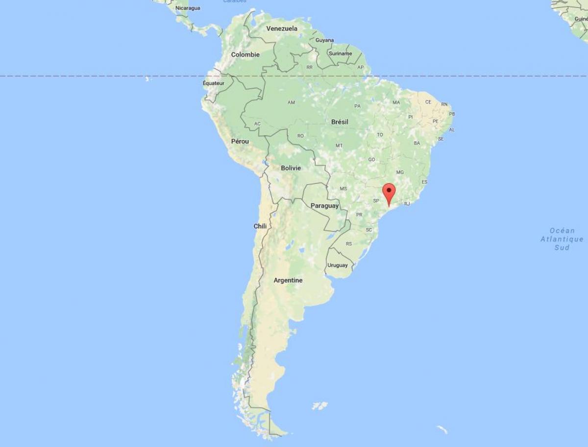 Güney Amerika'da Sao Paulo haritası