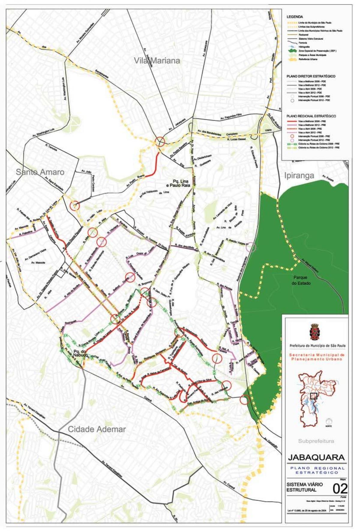 Jabaquara haritası São Paulo - Yollar