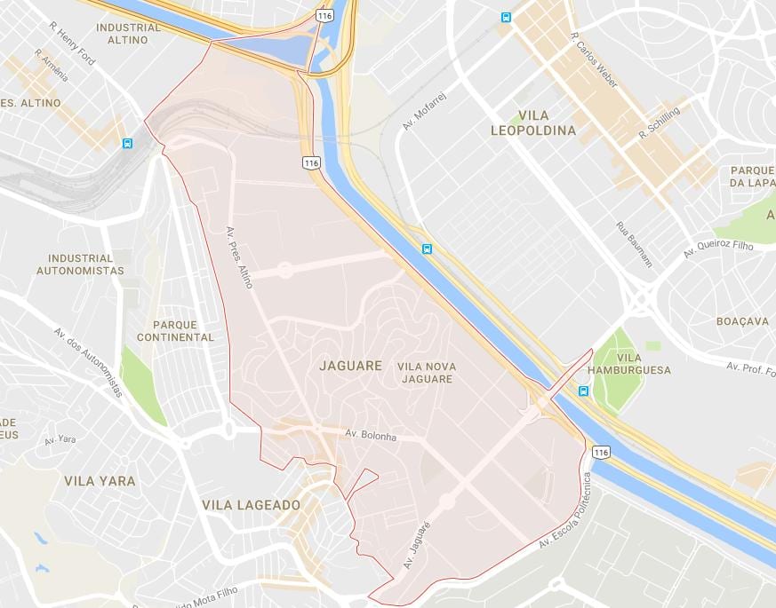 Jaguaré São Paulo haritası