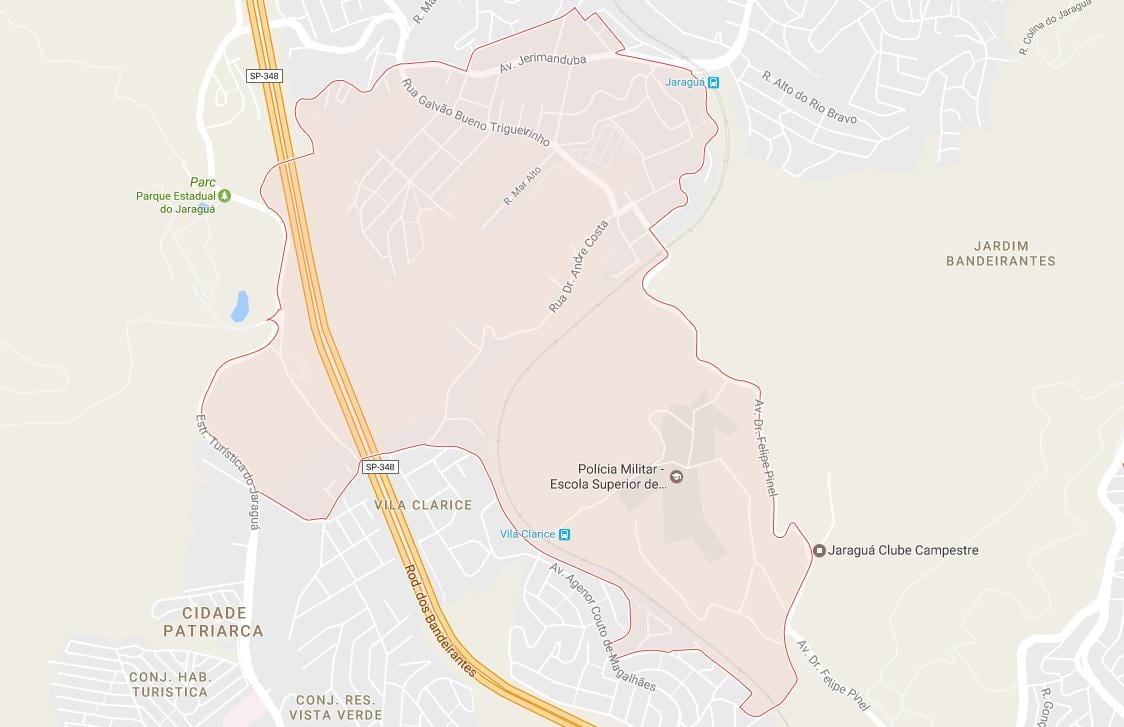 Jaraguá São Paulo haritası