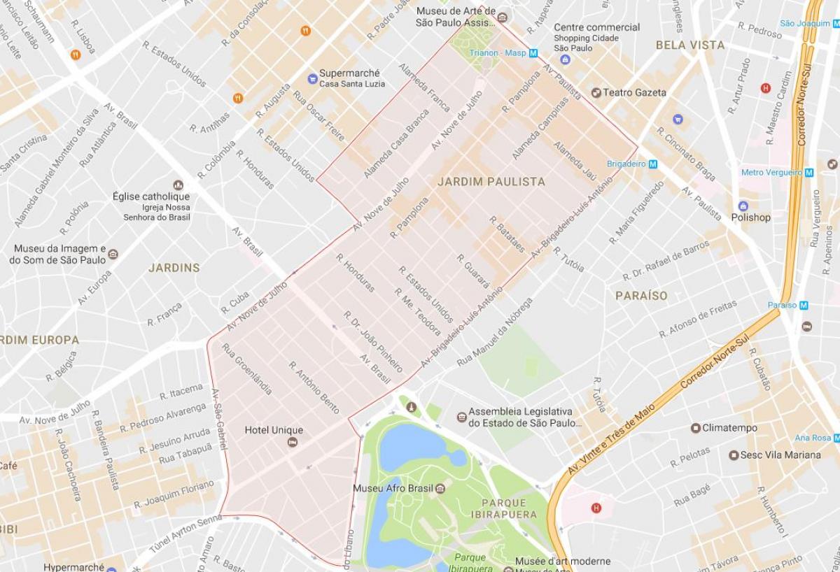 Jardim Paulista, São Paulo haritası
