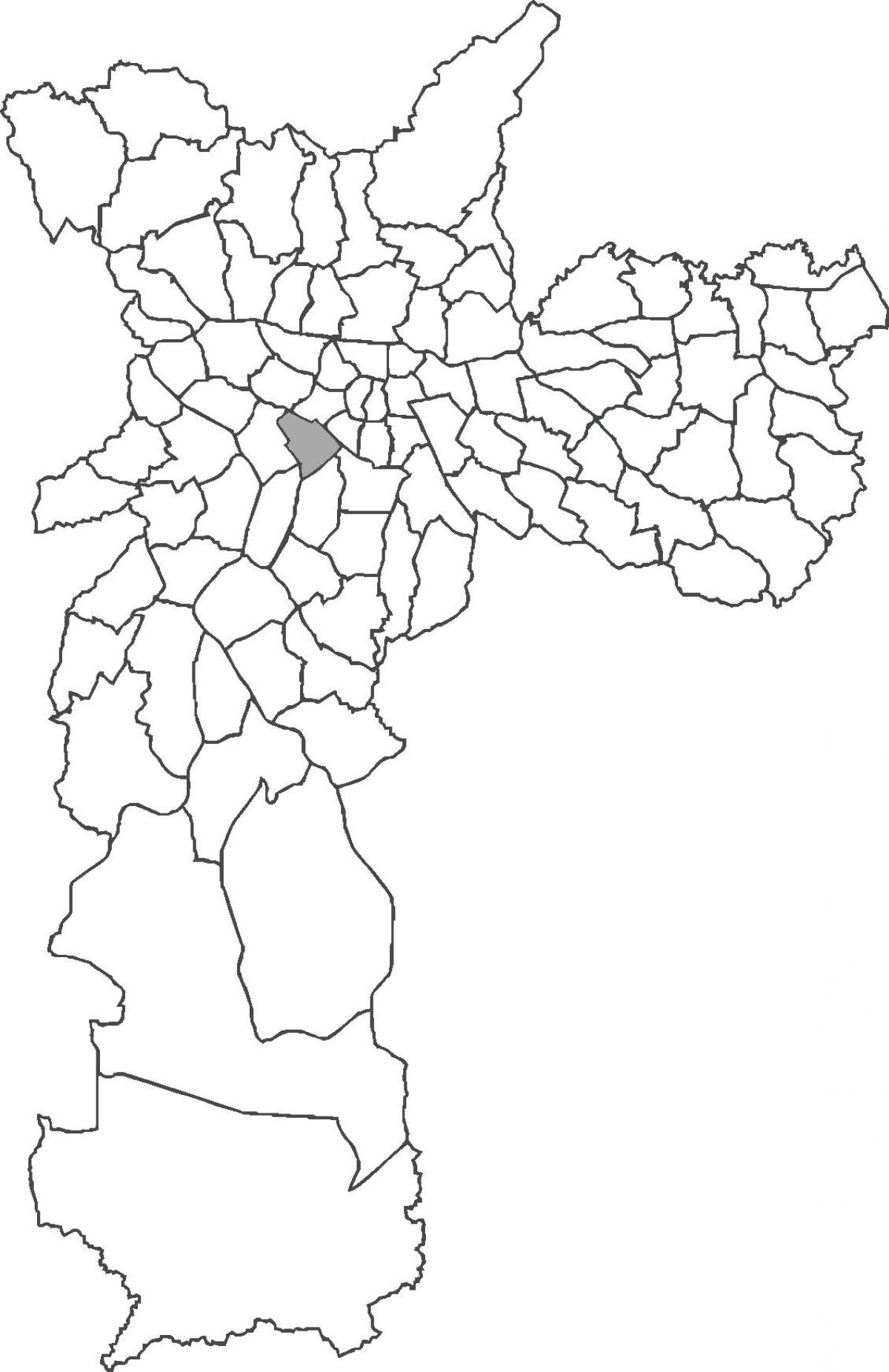 Jardim Paulista bölgesinin haritası