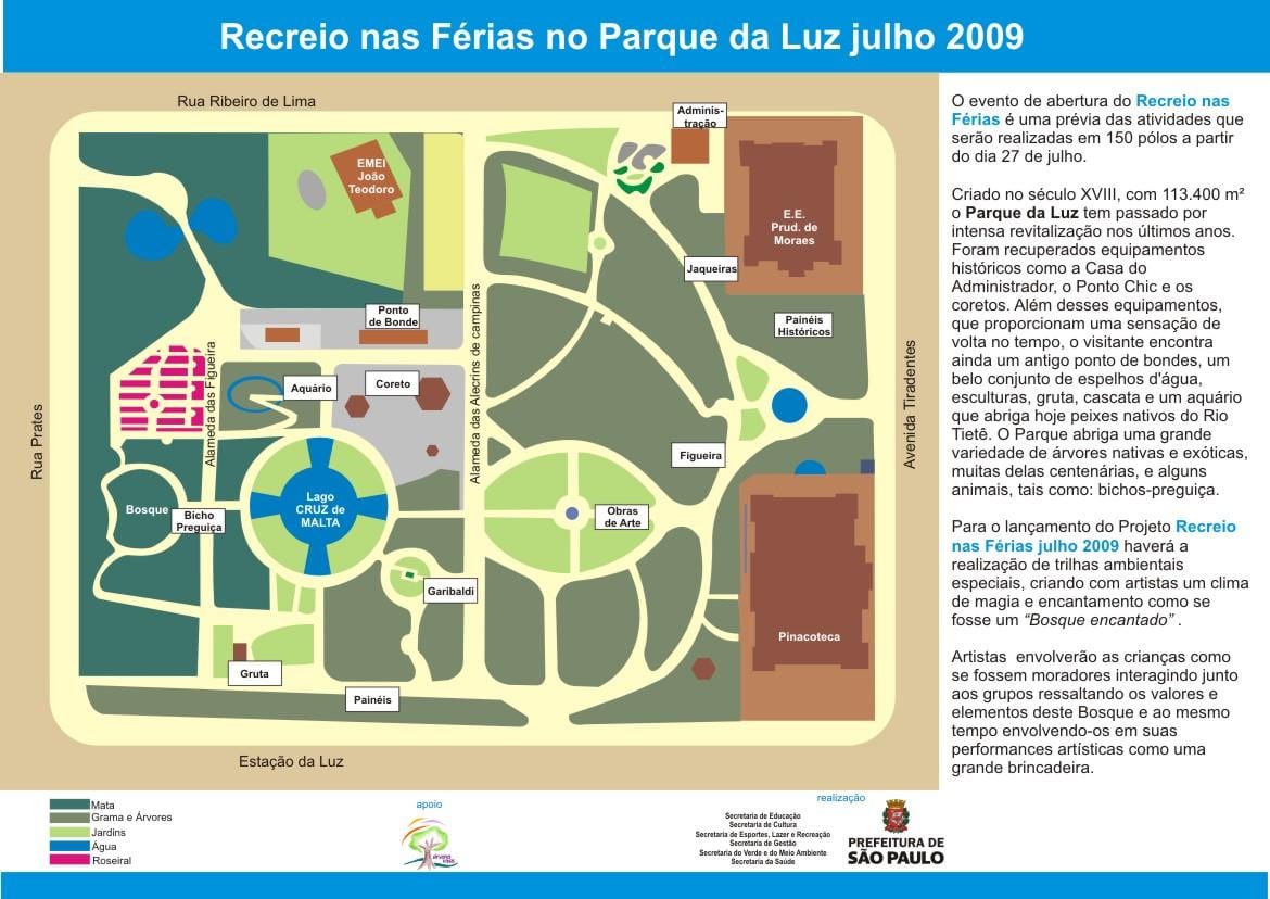 Luz Parkı, São Paulo haritası