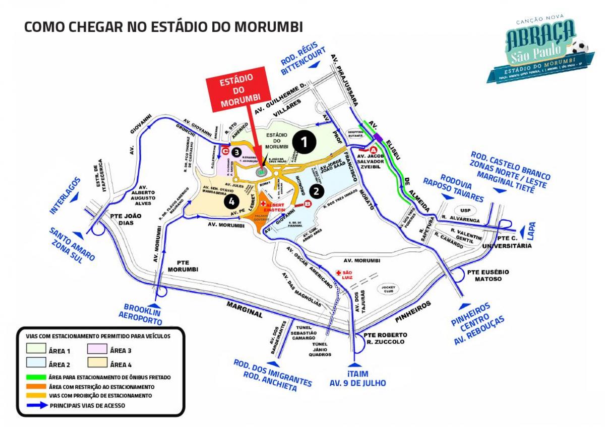 Morumbi Stadyumu haritası