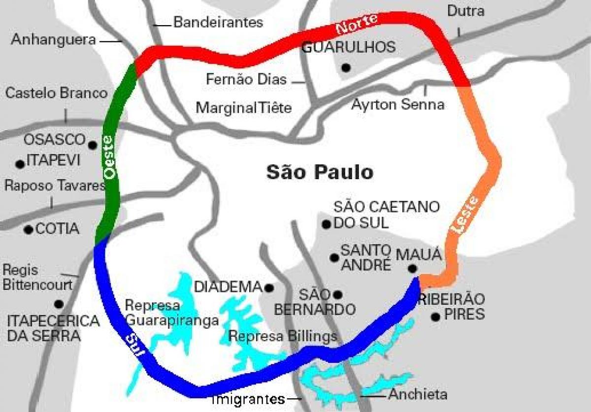 21 Mário Covas karayolu haritası - SP