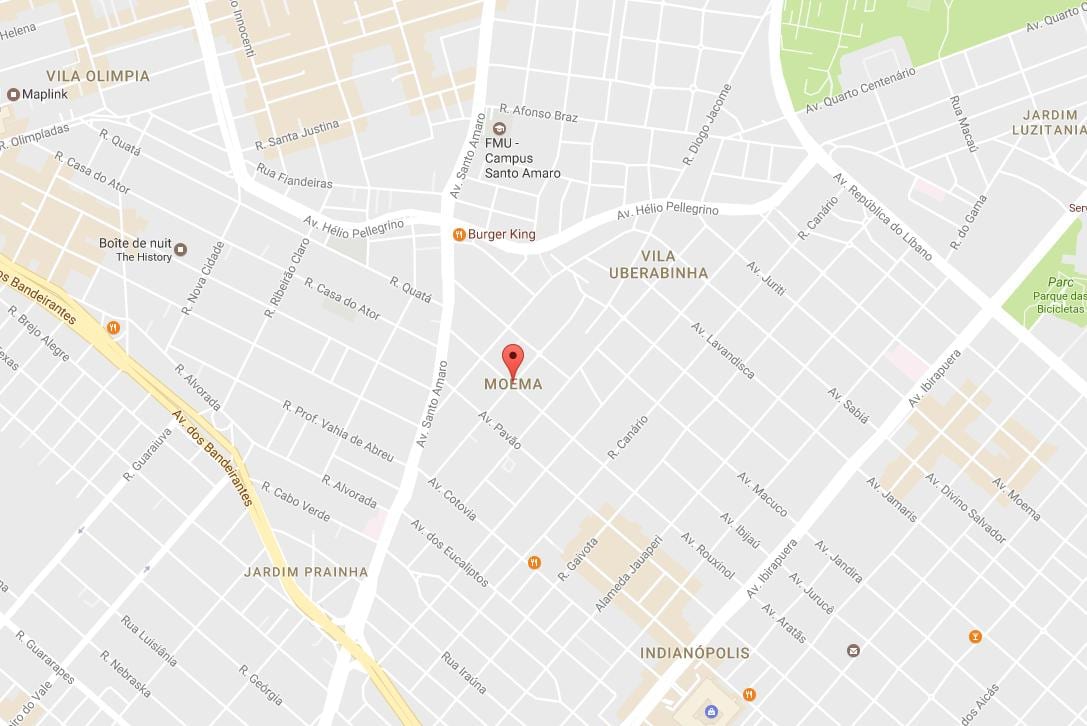 Otobüs bağlantıları São Paulo haritası
