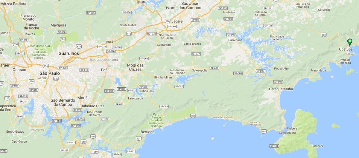 Perequê Plajı Açu haritası