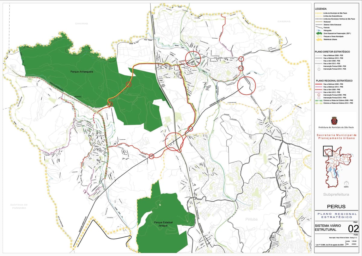 Perus haritası São Paulo - Yollar