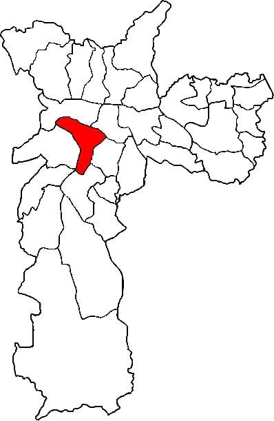 Pinheiros alt harita-vilayetin São Paulo