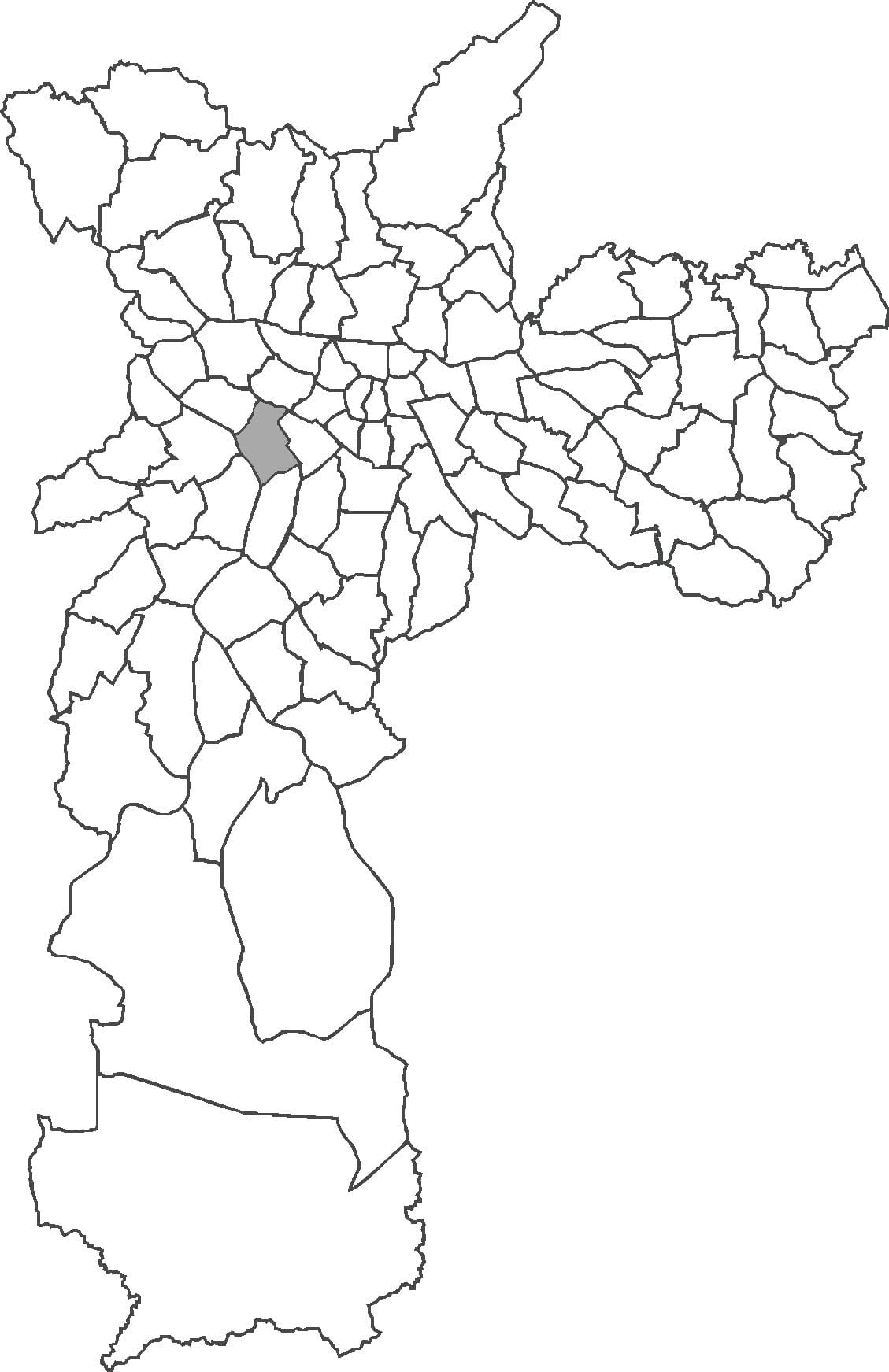 Pinheiros bölgesinin haritası