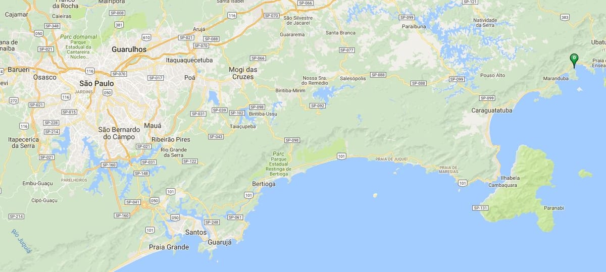 Vermelha beach haritası Sul