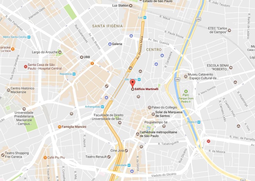 Prédio Martinelli haritası