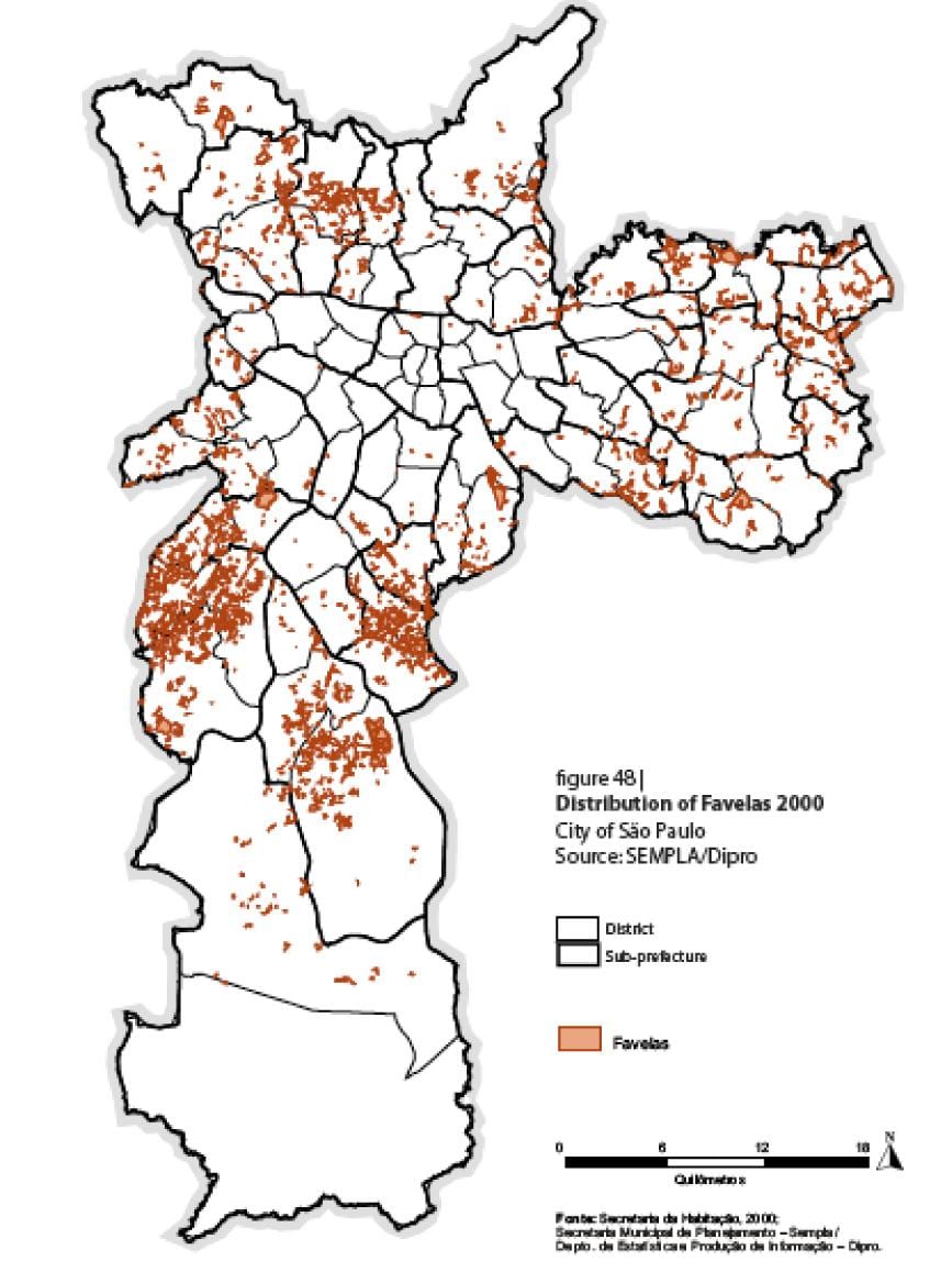São Paulo şehirlerden haritası