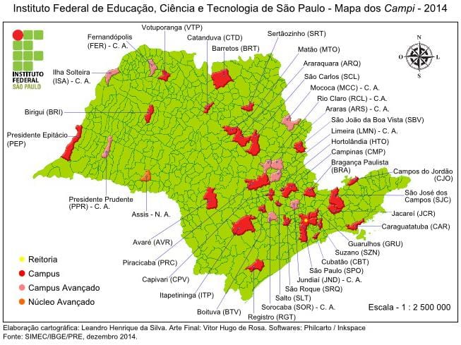 São Paulo Enstitüsü harita Federal - İFSP