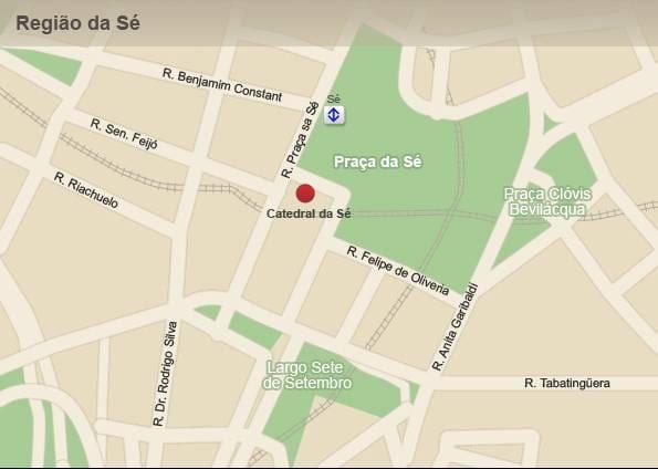 São Paulo metropolitan Katedrali haritası