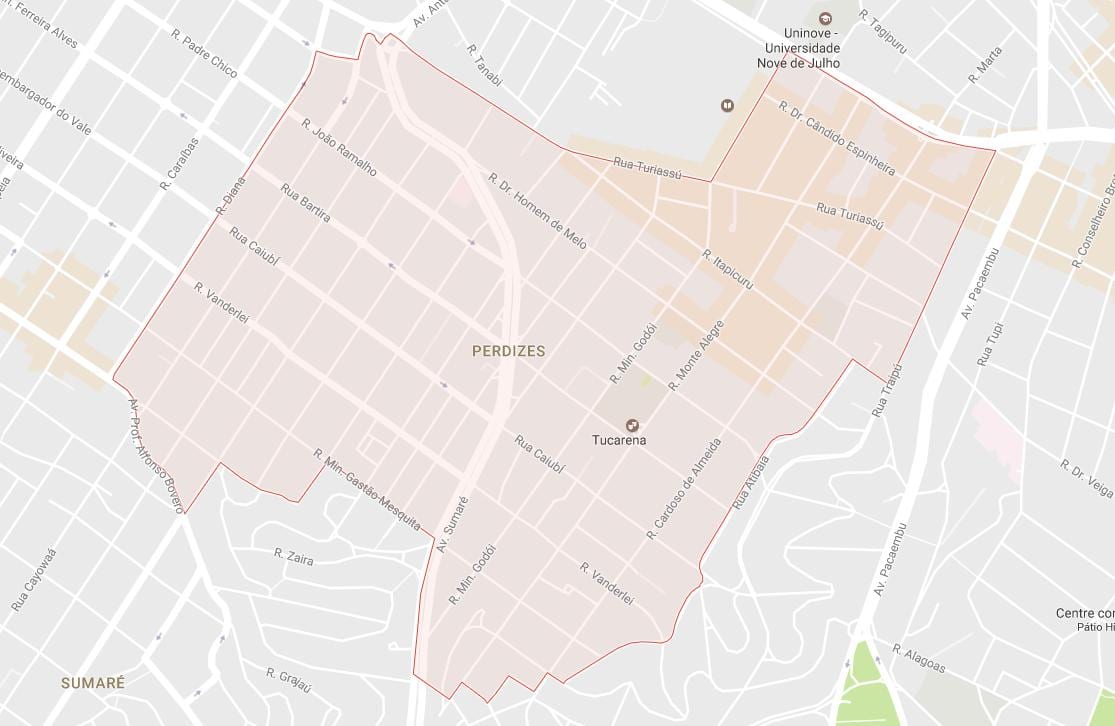 Perdizes haritası São Paulo