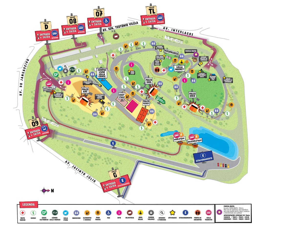 São Paulo lollapalooza haritası