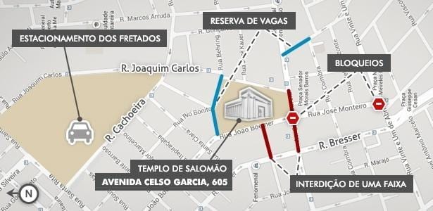Süleyman São Paulo Tapınağı haritası