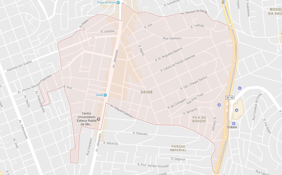 Sağlık São Paulo haritası